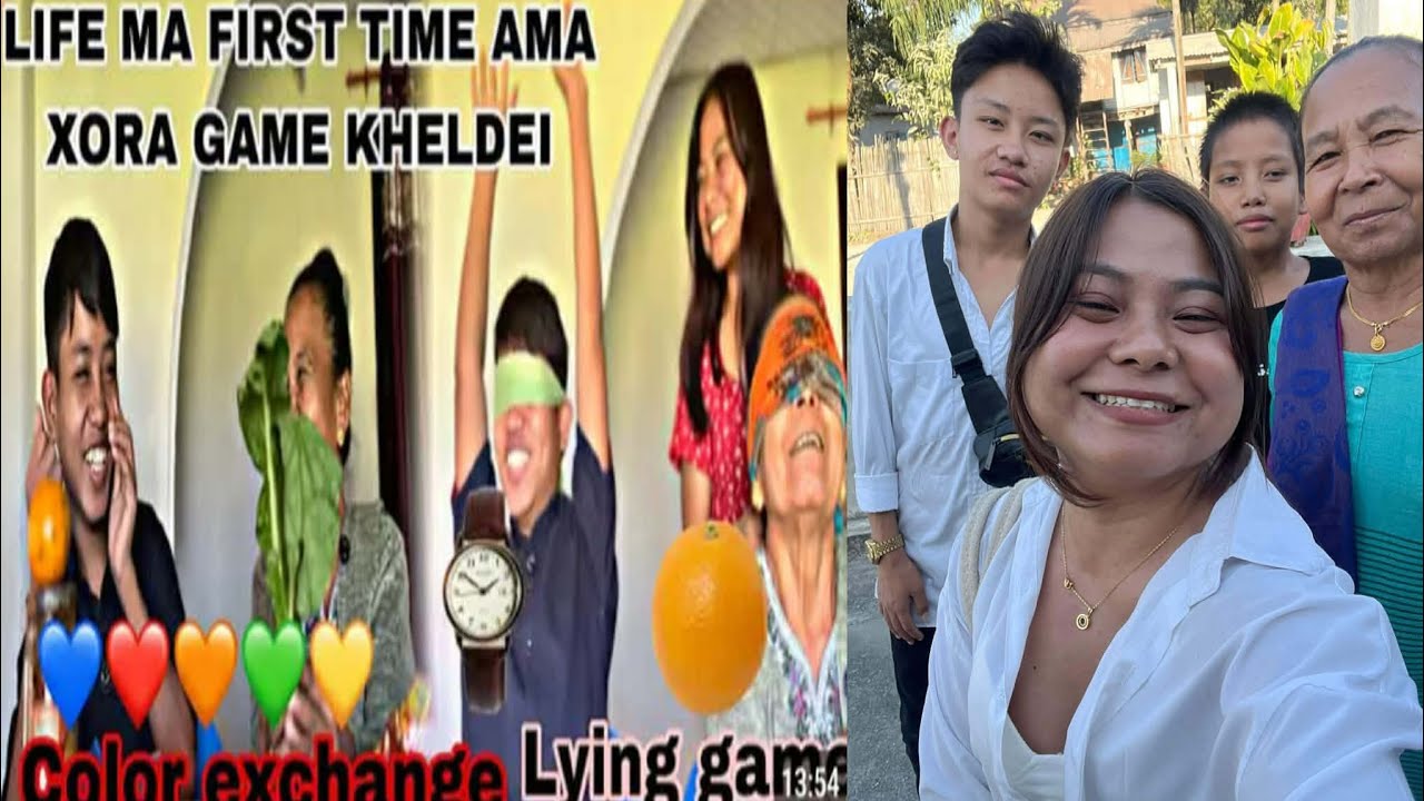 Frist time aama xora game khaladae 😜