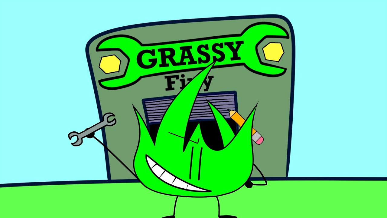 BFDI TPOT 21: ГРАССИ становится мистером Мастером на все руки (мем по BFDI)