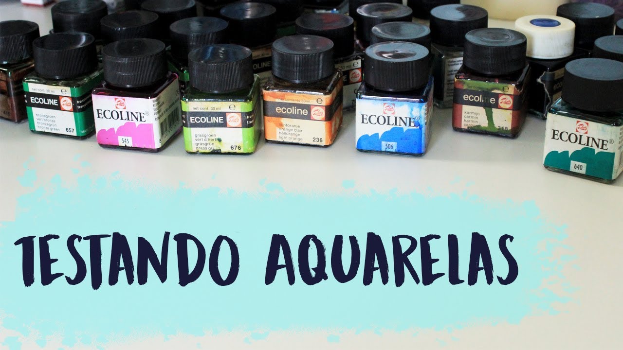 Como é a AQUARELA LÍQUIDA ECOLINE? | @ANABLUEARTWORK