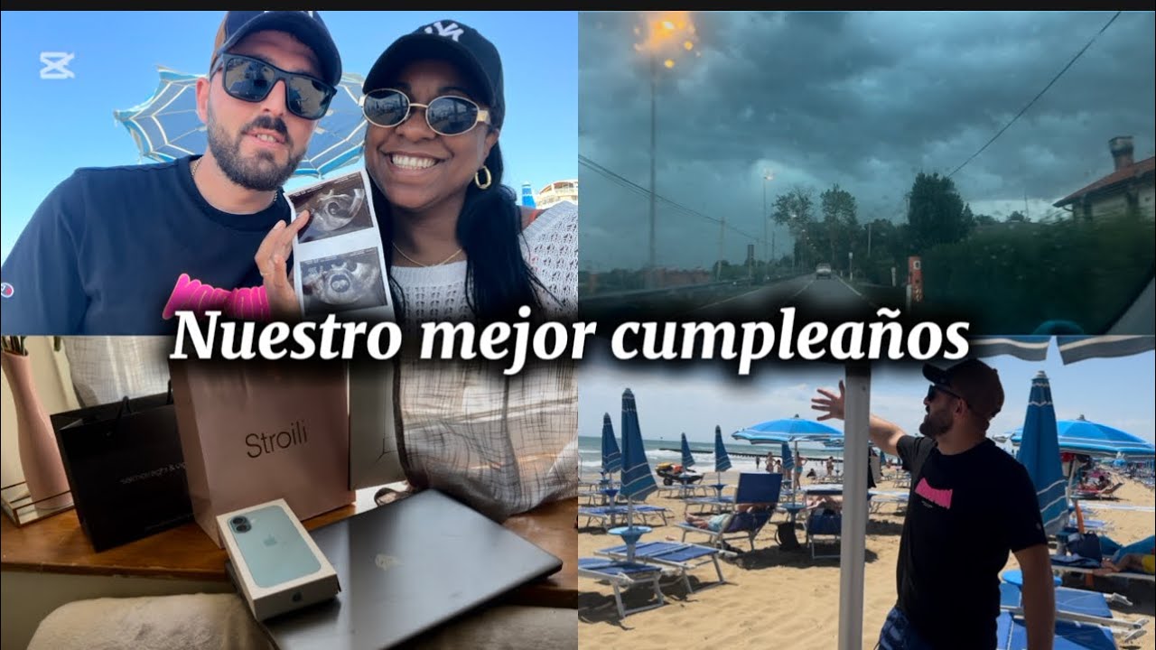 Vamos a la playa ☀️,el último cumpleaños siendo solo dos 🍼Nos agarra una tempesta ⛈️