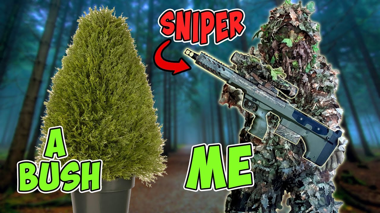 I Dressed Like A BUSH And They Didn't Stand A Chance (Ghillie Airsoft Leaf Suit)
