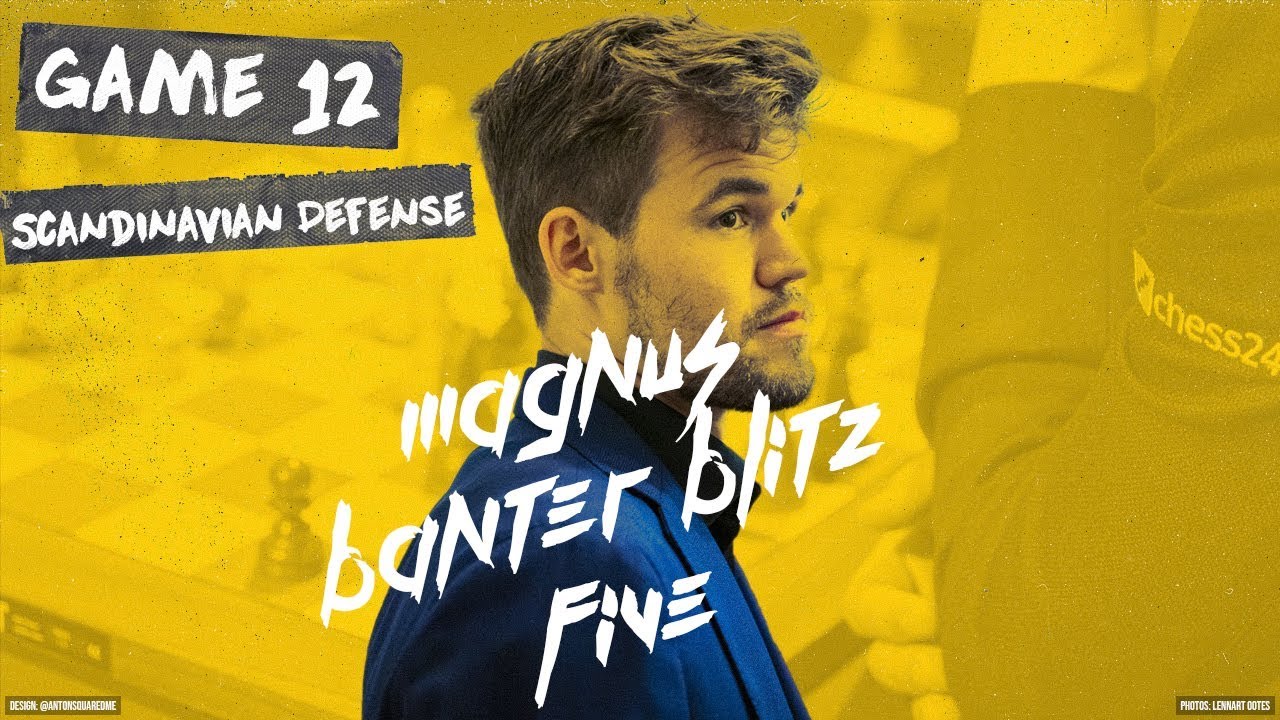 Magnus Carlsen plays the Scandinavian Defense vs. chess24 user pupman