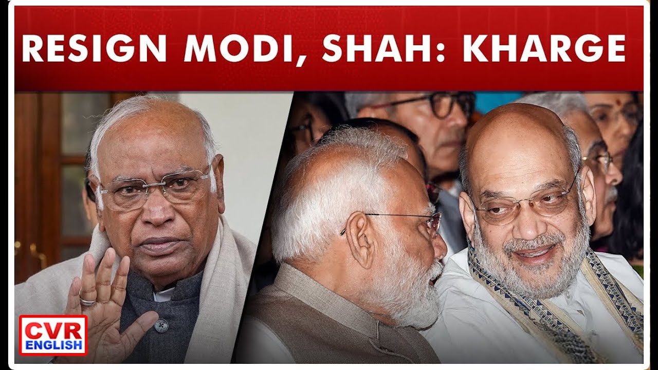 National Herald Case: Mallikarjun Kharge Demands Resignation of PM Modi, Amit Shah |CVR English