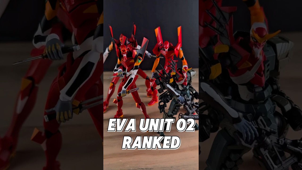 #ranking  all of the Eva 02s I have #evangelion #actionfigures #anime #mecha #modelkit