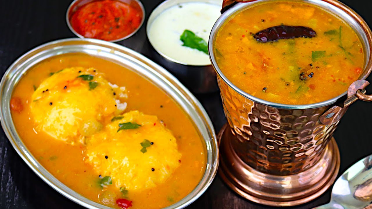 Рецепт идли самбара на тамильском языке / Moong Dal Sambar
