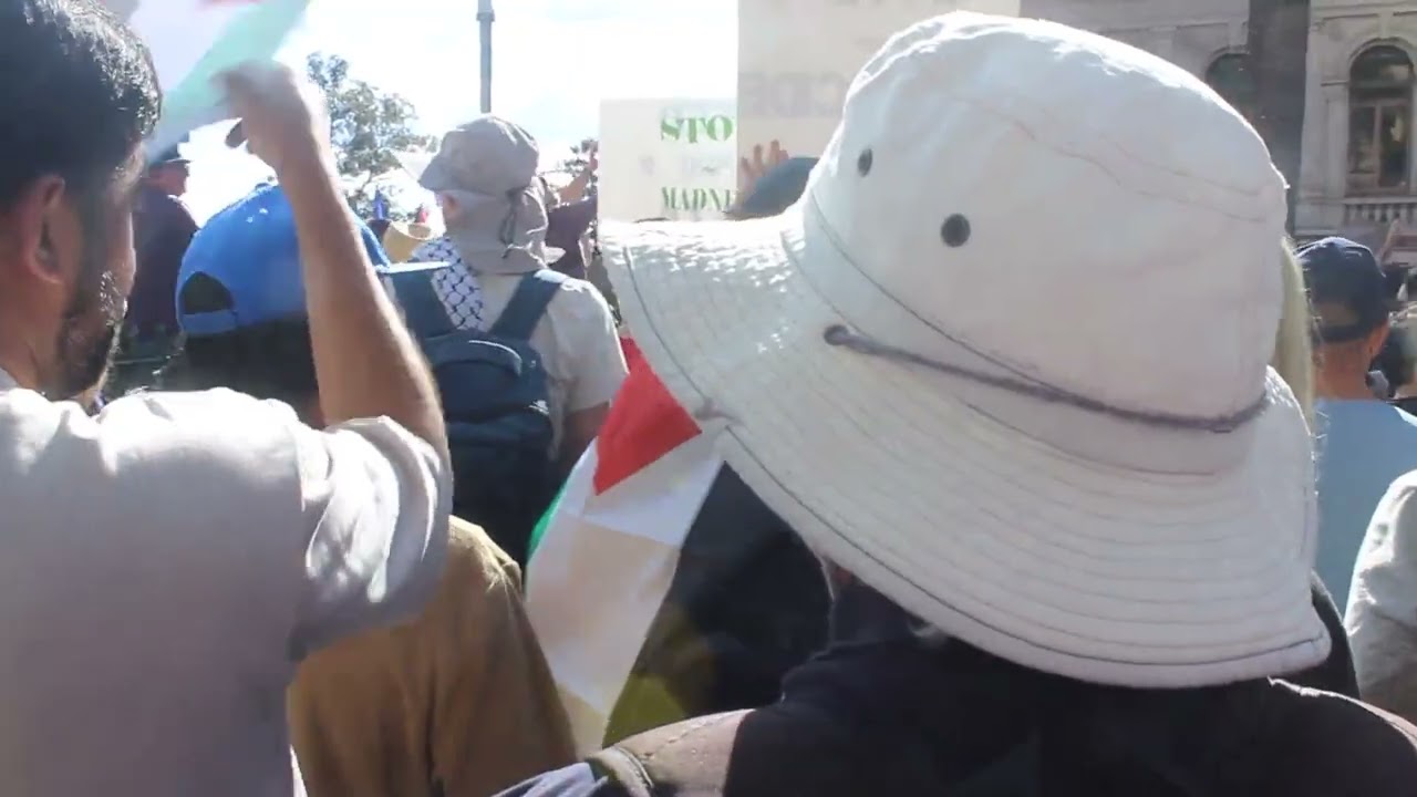 INTIFADA again chanted at Brisbane FAKESTINE Rally 24 August 2025 - with commentary on its linkages.