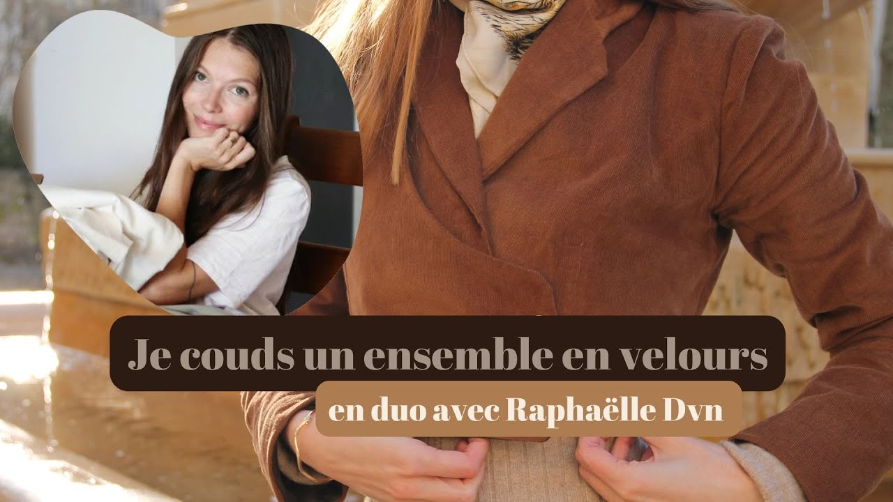 Je couds un ensemble en velours (en duo avec @raphaelle_dvn )