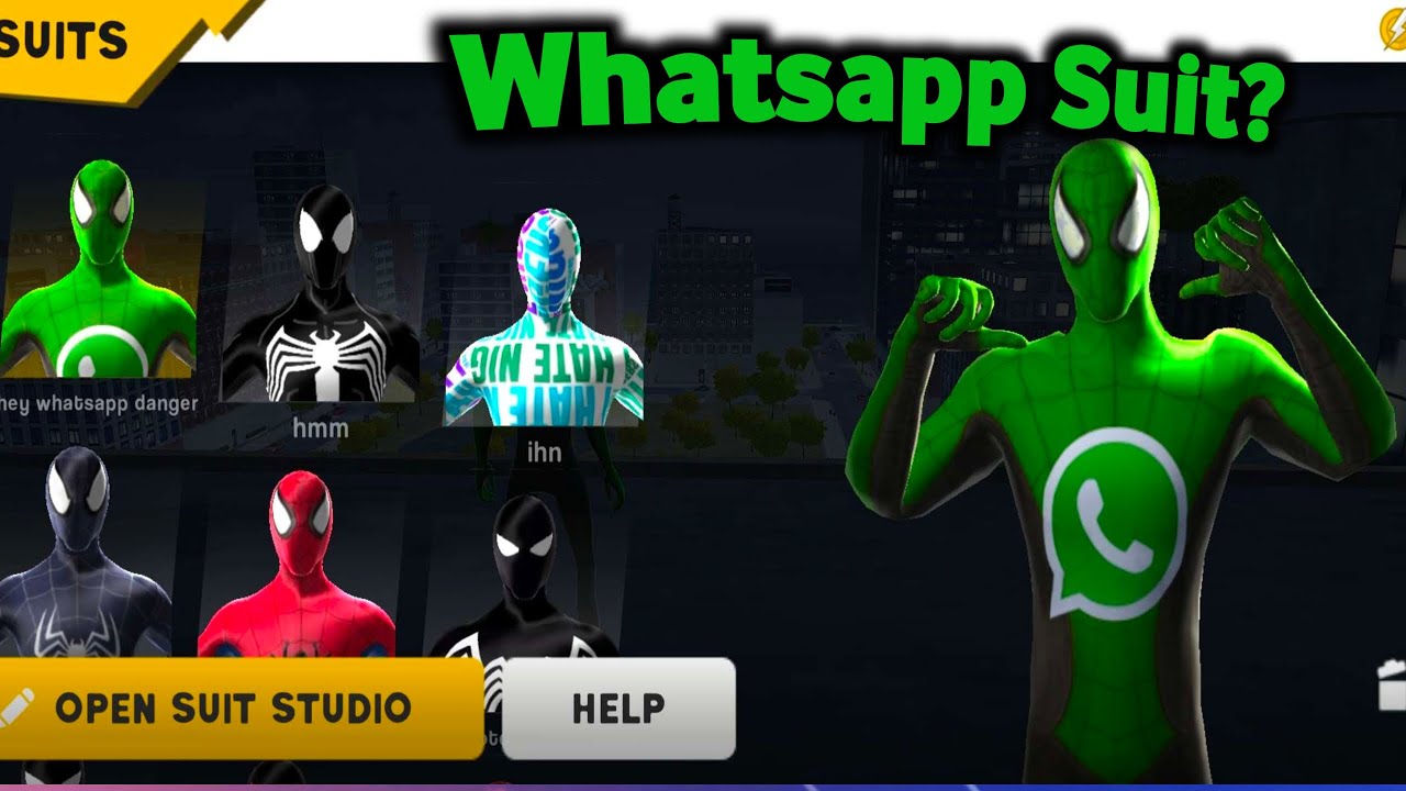 SPIDER-MAN (Whatsapp Suits)🤨 Import & Play with Custom Skins | SPIDER FUSER Crazy New Update 🔥