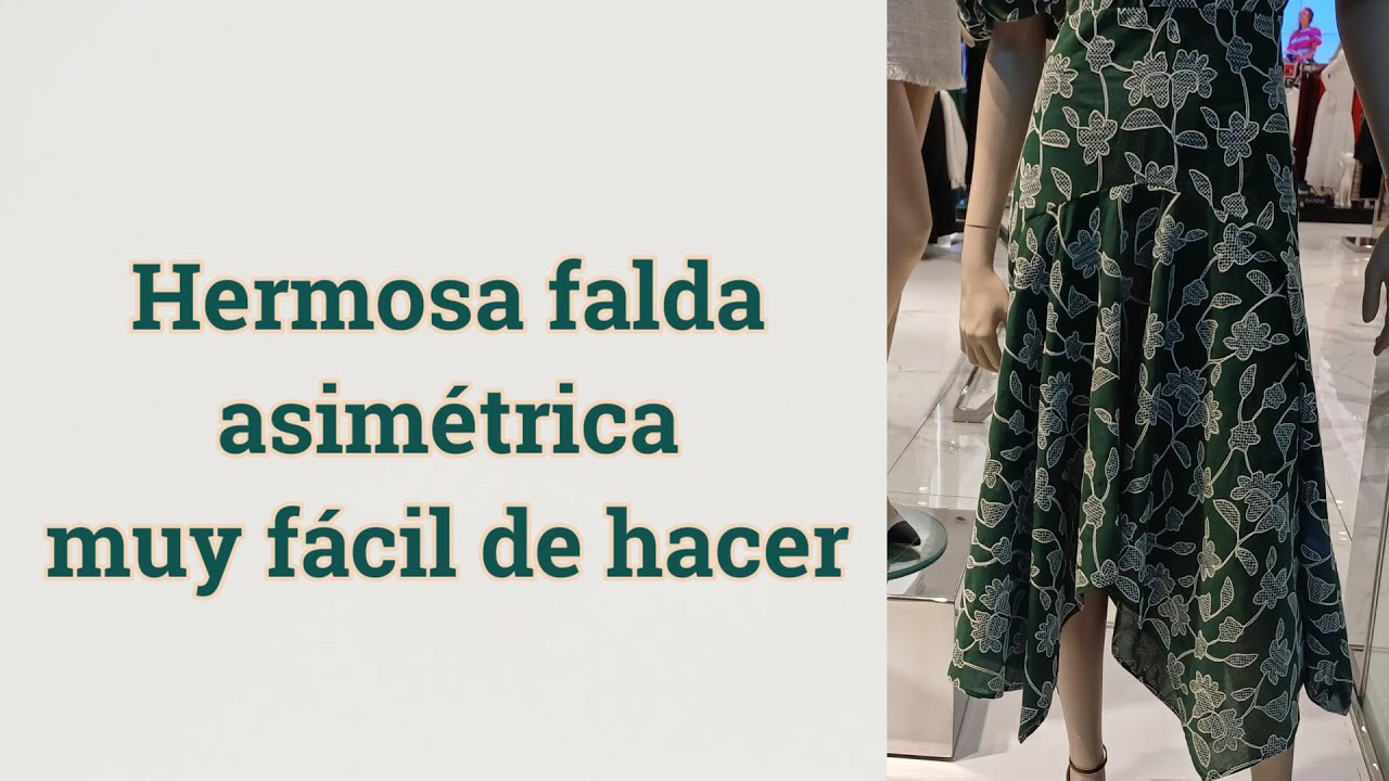 Cómo hacer una falda? | falda asimétrica | sin patronaje