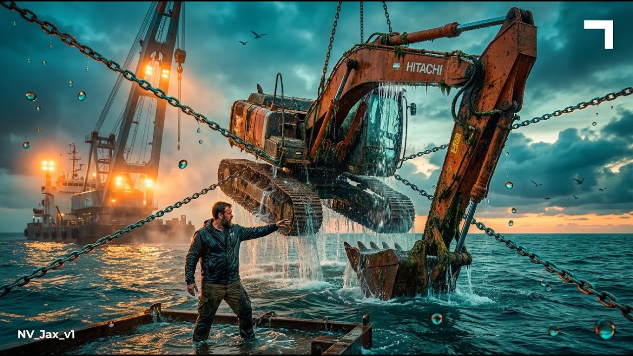 Marine Salvage: Abandoned Excavator Restoration