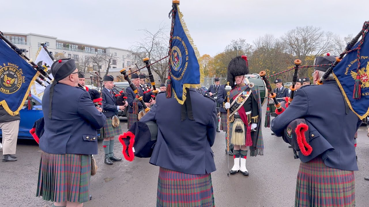 Scotland the Brave by Perth & District Pipe Band preparing for the 2022  Remembrance Sunday parade