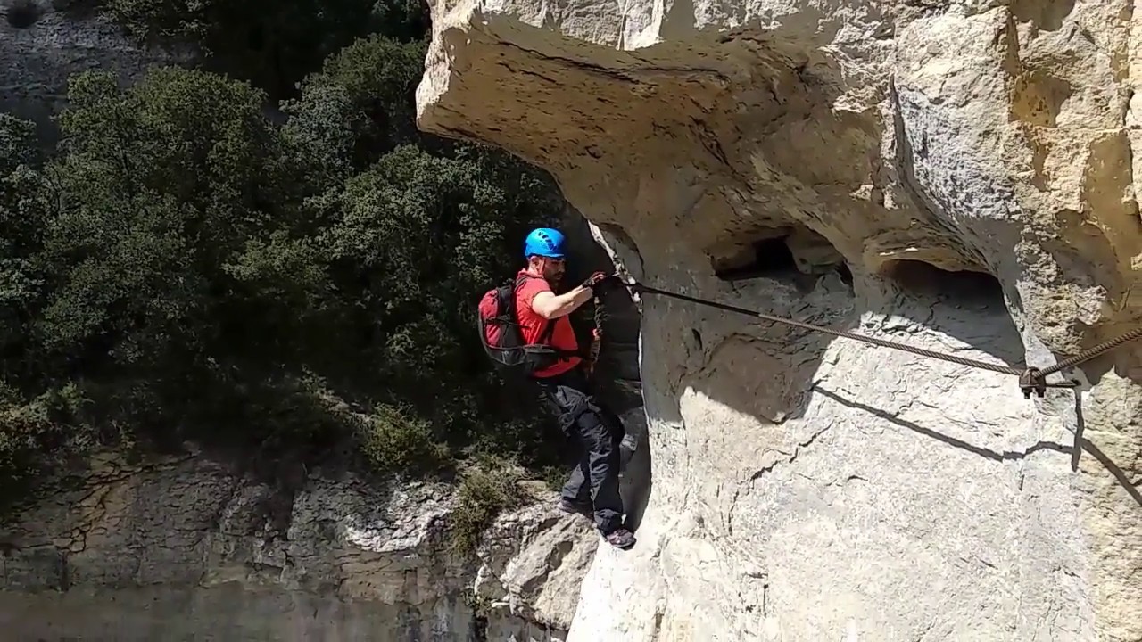 V&iacute;a Ferrata de Centelles. Marzo 2018.