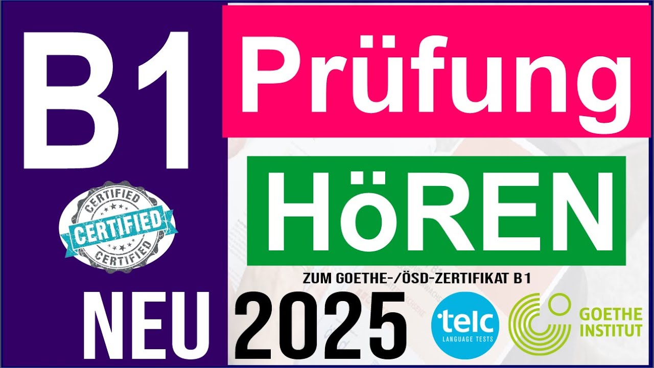 Goethe Zertifikat B1 Hören Exam 2025 | DTZ Prüfung Hörverstehen 2025 | B1 Hören 2025