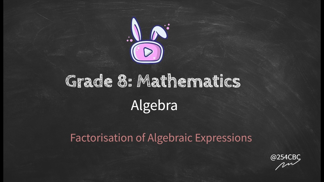 Grade 8 Mathematics: Factorisation of Algebraic Expressions