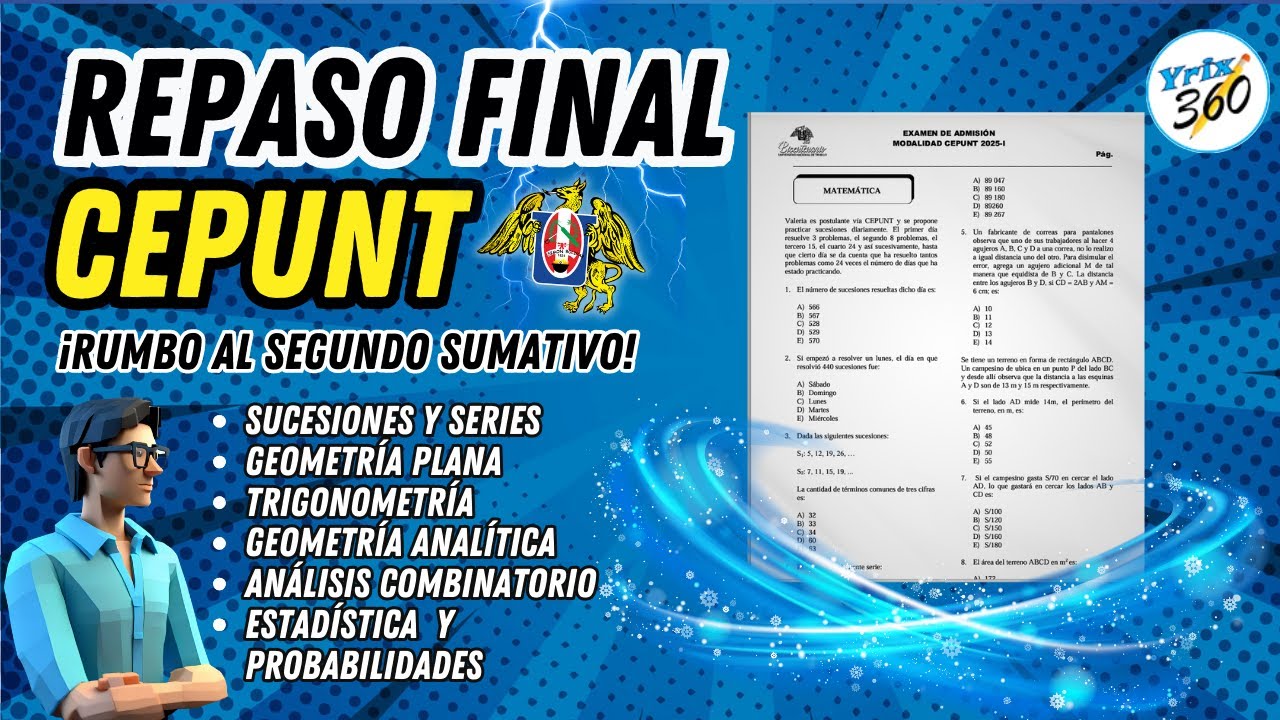 Súper Repaso 😎🔥2DO SUMATIVO CEPUNT 2025 - I