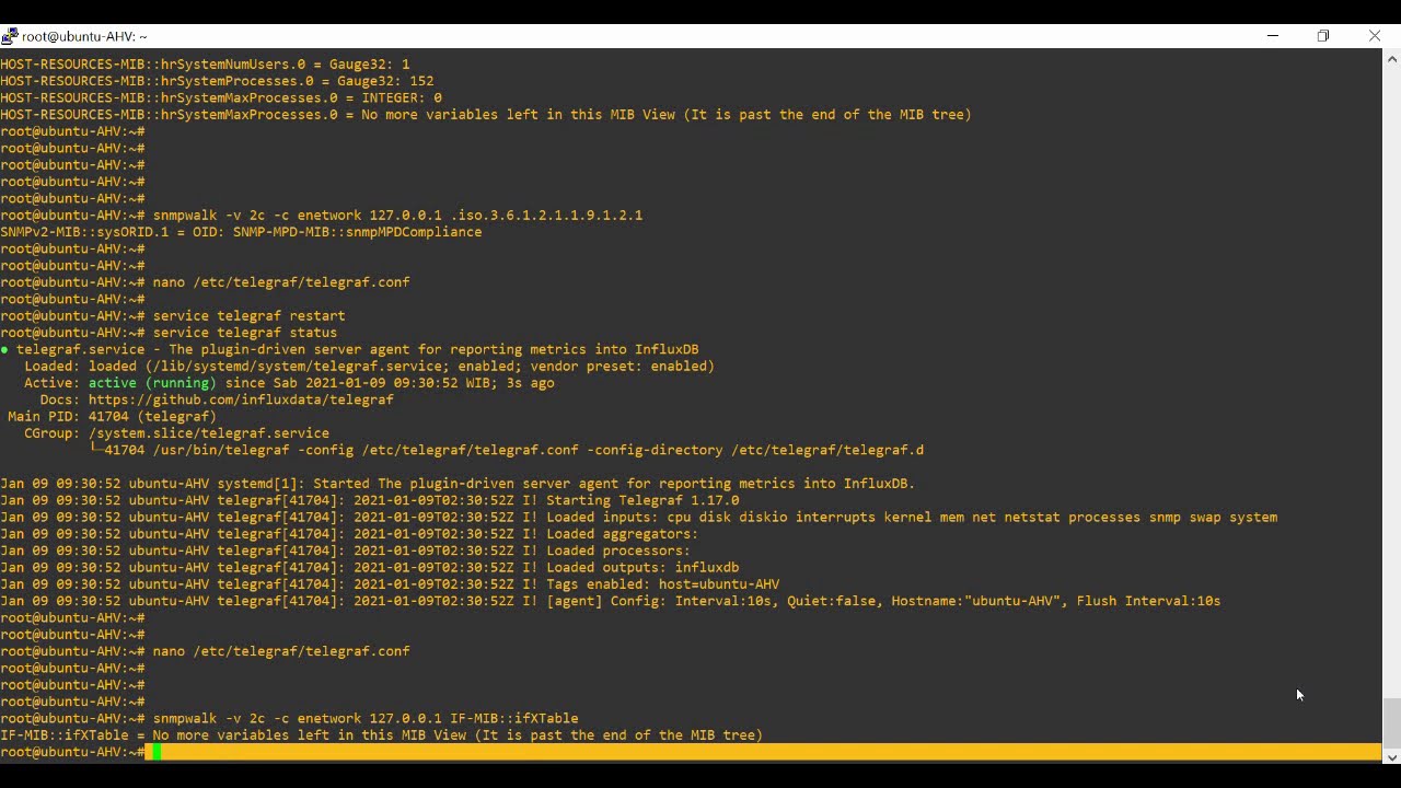#12 Grafana : Instal Agen SNMP dan Konfigurasikan Input Telegraf SNMP