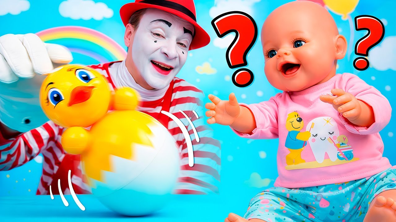🐥🧸 Кукла Беби Бон Эмили и утёнок неваляшка - Игры с куклой