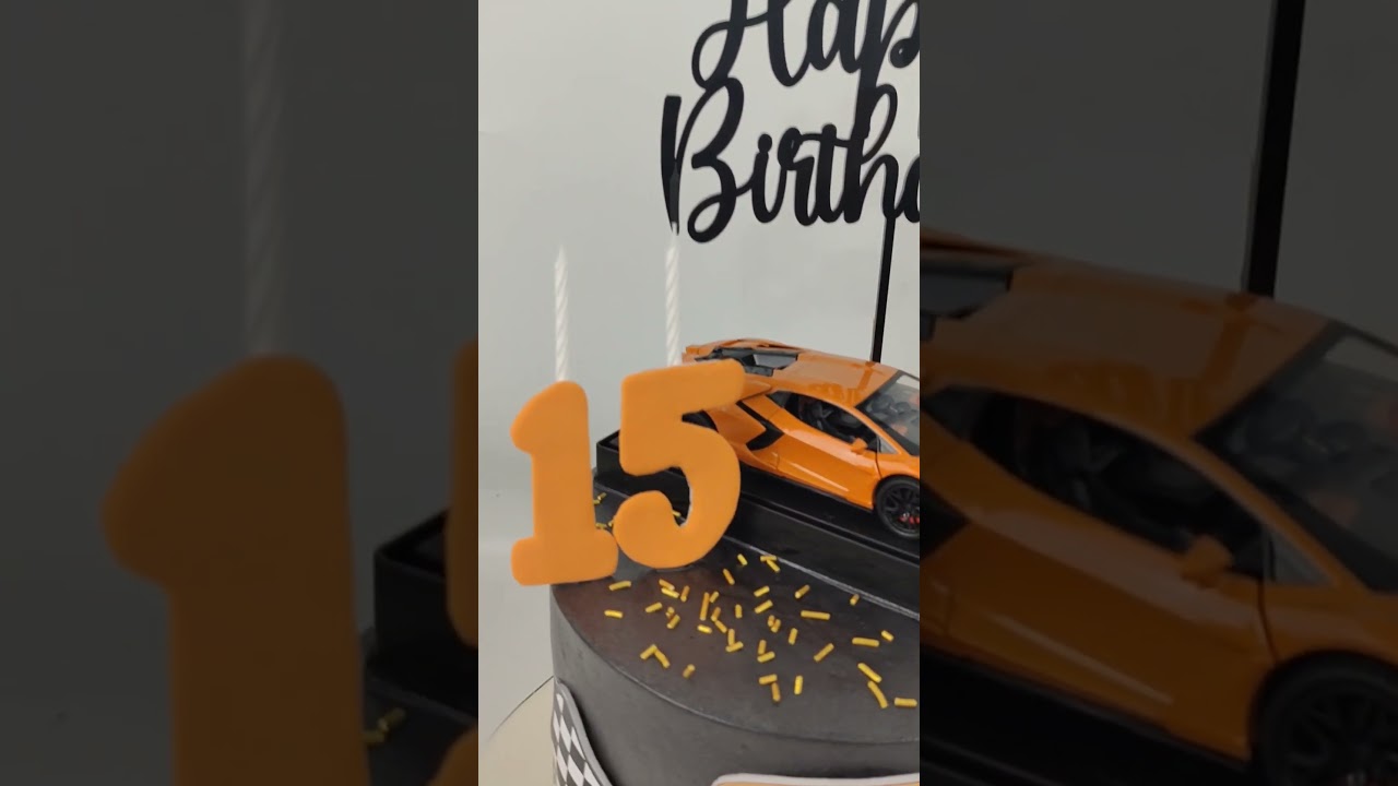 kue ultah tema lamborghini