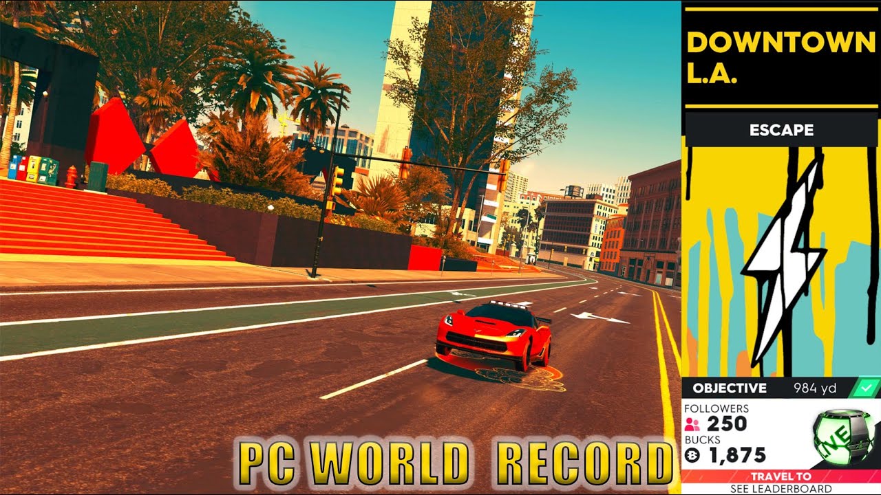 WORLD RECORD | The Crew 2 DOWNTOWN L.A Escape 124,140 Yards