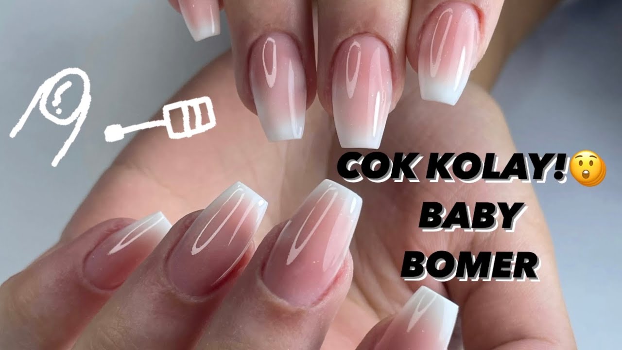 BABY BOMER tırnak yapımı/ ombreli protez tırnak 🌸 nails baby bomer)