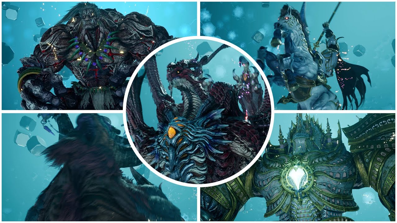 Final Fantasy 7 Rebirth - All Summons Boss Fight + Double's Summon Fight