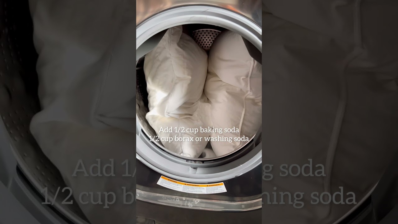 How to Wash Sleeping Pillows #cleaning #cleaninghacks #laundry #laundryhack