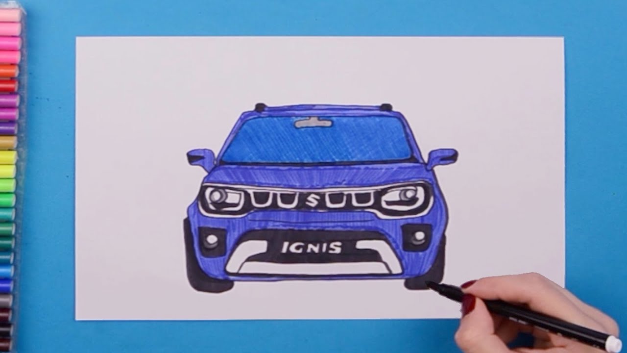 How to draw Maruti Suzuki Ignis SUV car
