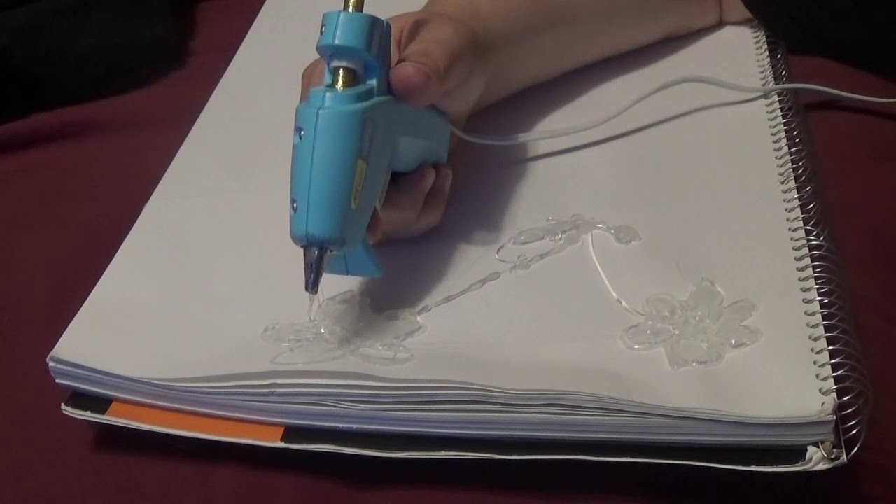 ASMR Drawing With Hot Glue Gun - No Talking