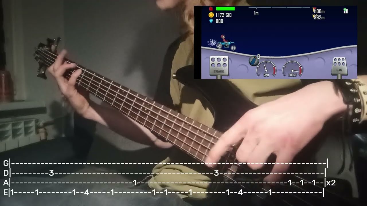 Hill Climb Racing OST (Bass Cover + TABs)