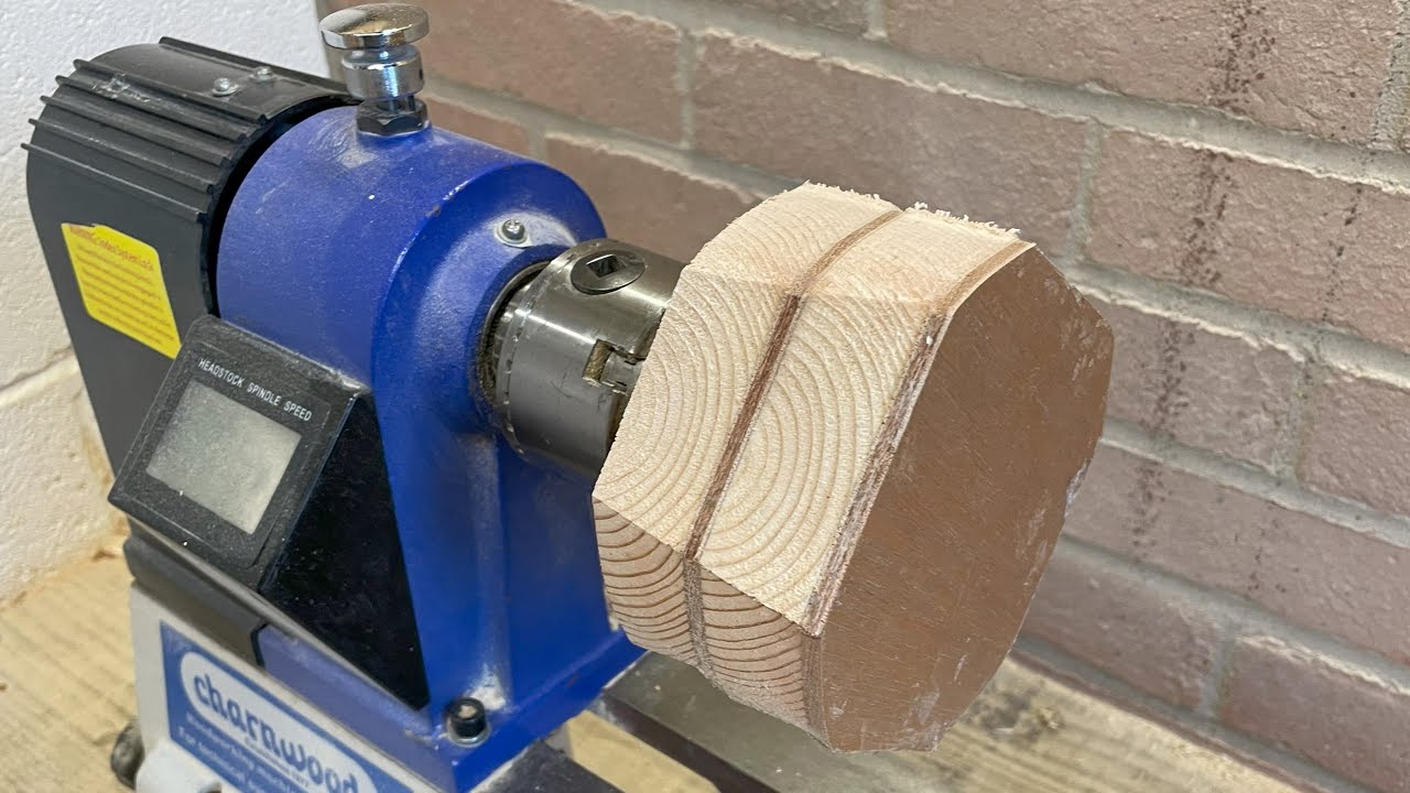 Scrap Pine and Plywood Draw bottom - Wood turning