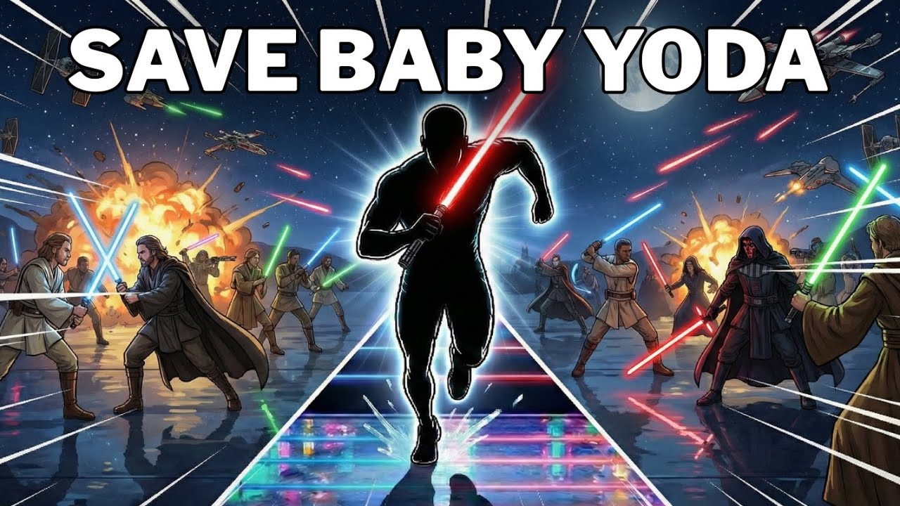 🌌 STAR WARS: JEDI ESCAPE! ⚔️ SAVE BABY YODA! 🏃‍♂️ Interactive Brain Break & Kids Workout 👊