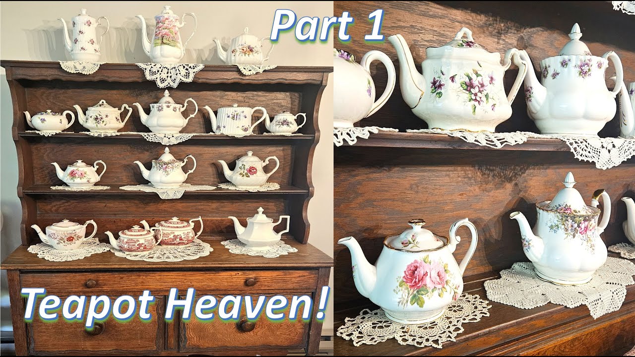 My TEAPOT COLLECTION  -  Part 1 - my Growing Collection of Vintage ENGLISH Teapots