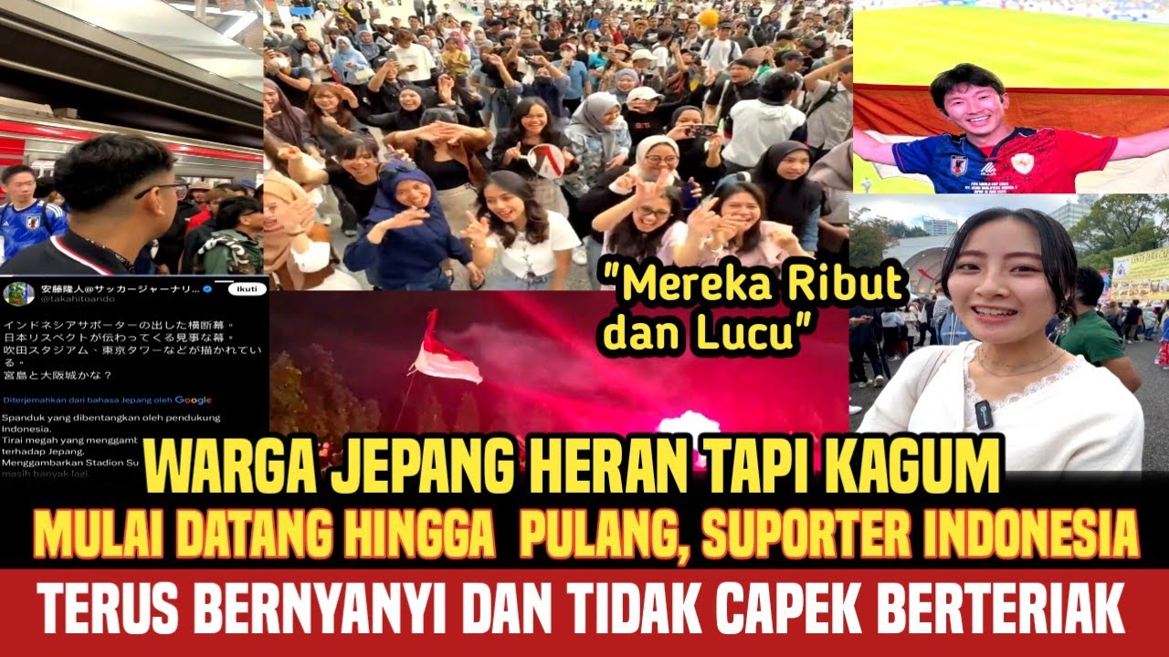 Reaksi Heran dan Kagum warga Jepang Lihat Tingkah Lucu dan Unik fans  Indonesia di Osaka  ❗