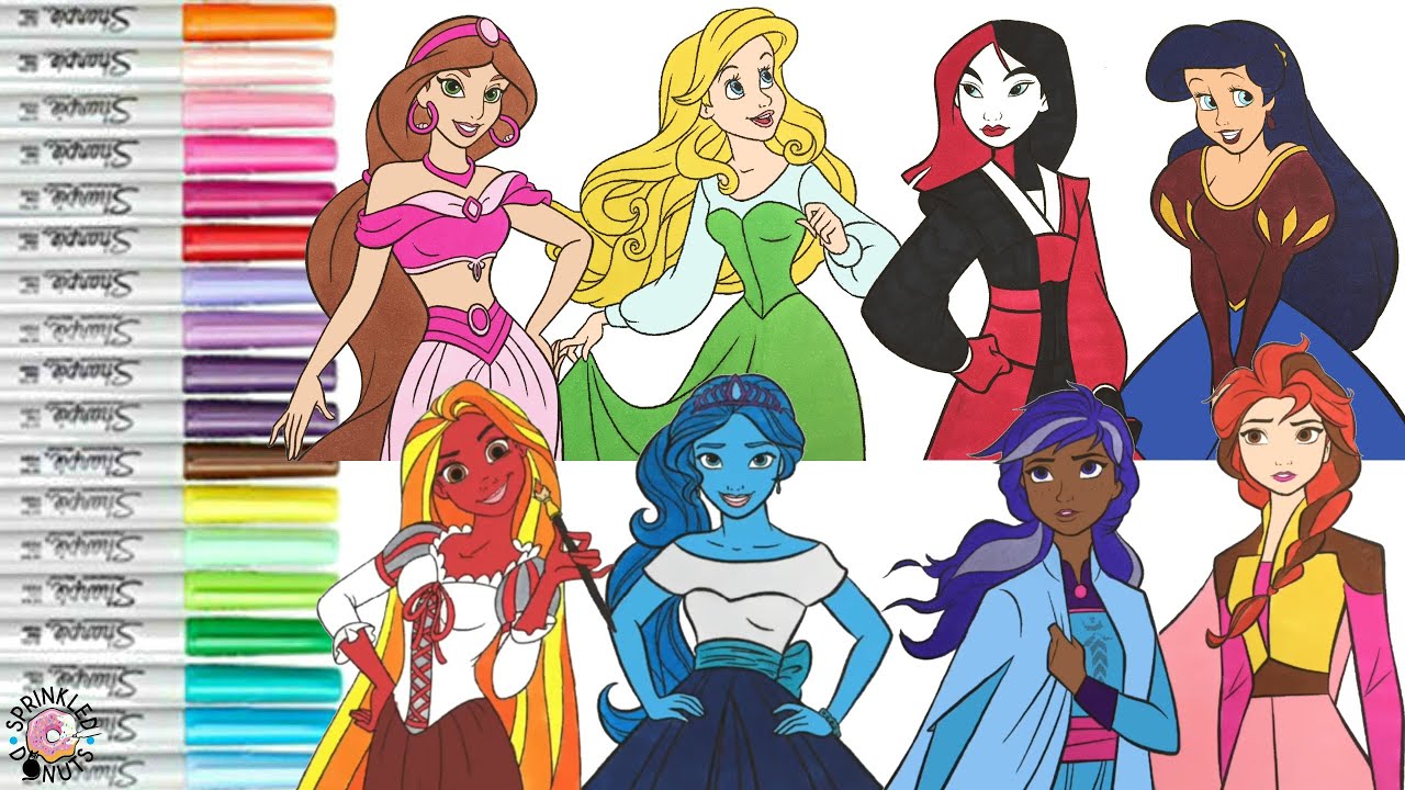Disney Princess Makeover Coloring Book Compilation Tinker Bell LOL Surprise Inside Out DC Super Hero