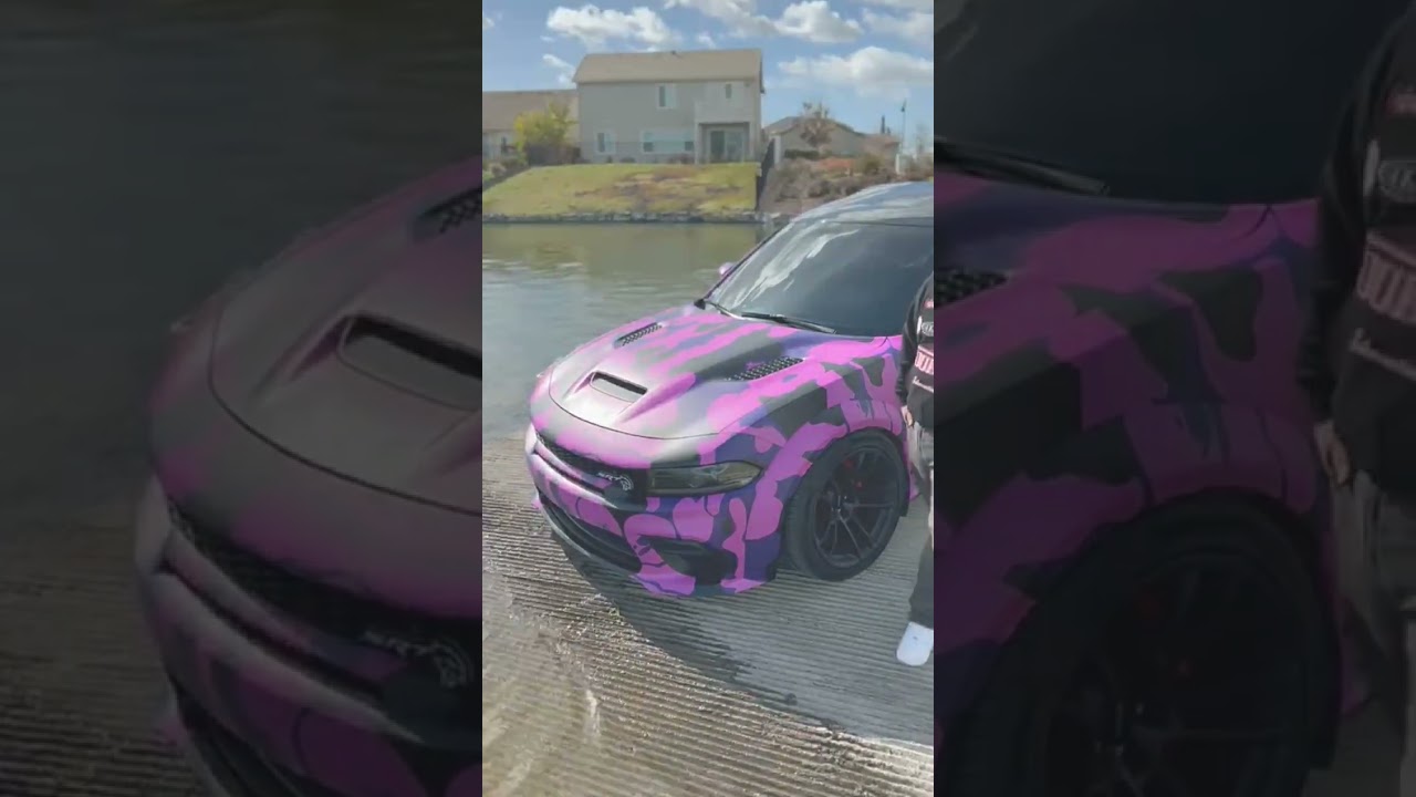 Hellcat Purple Camo Custom Car Vinyl Wrap From Carwraponline