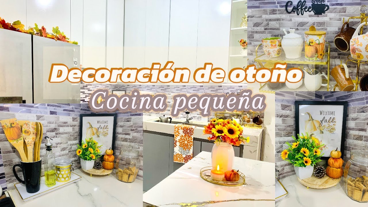 Decoración de otoño 🍁 🍂 de cocina pequeña 