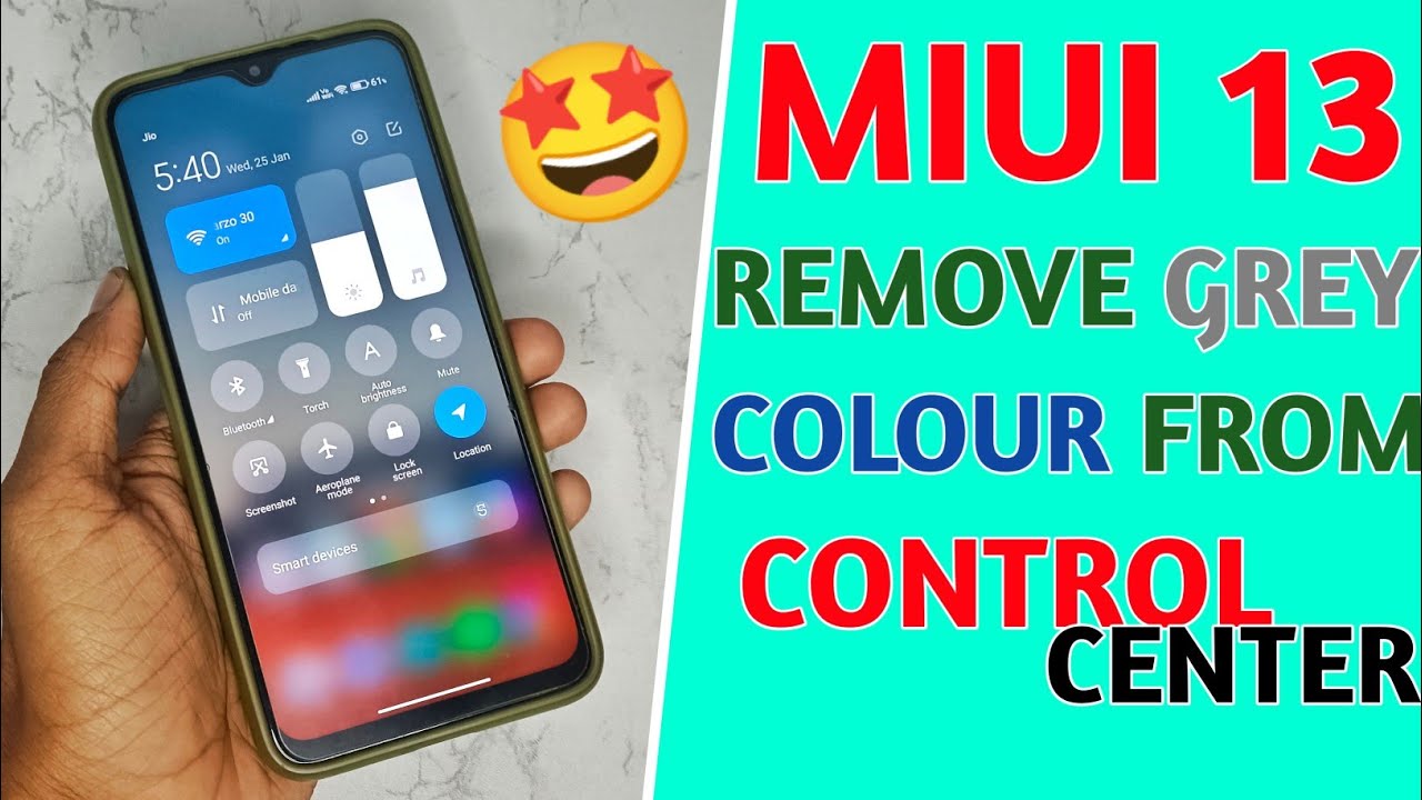 MIUI 13 Enable Background Blur Effect In Control Center | Remove Grey Colour From Control Center