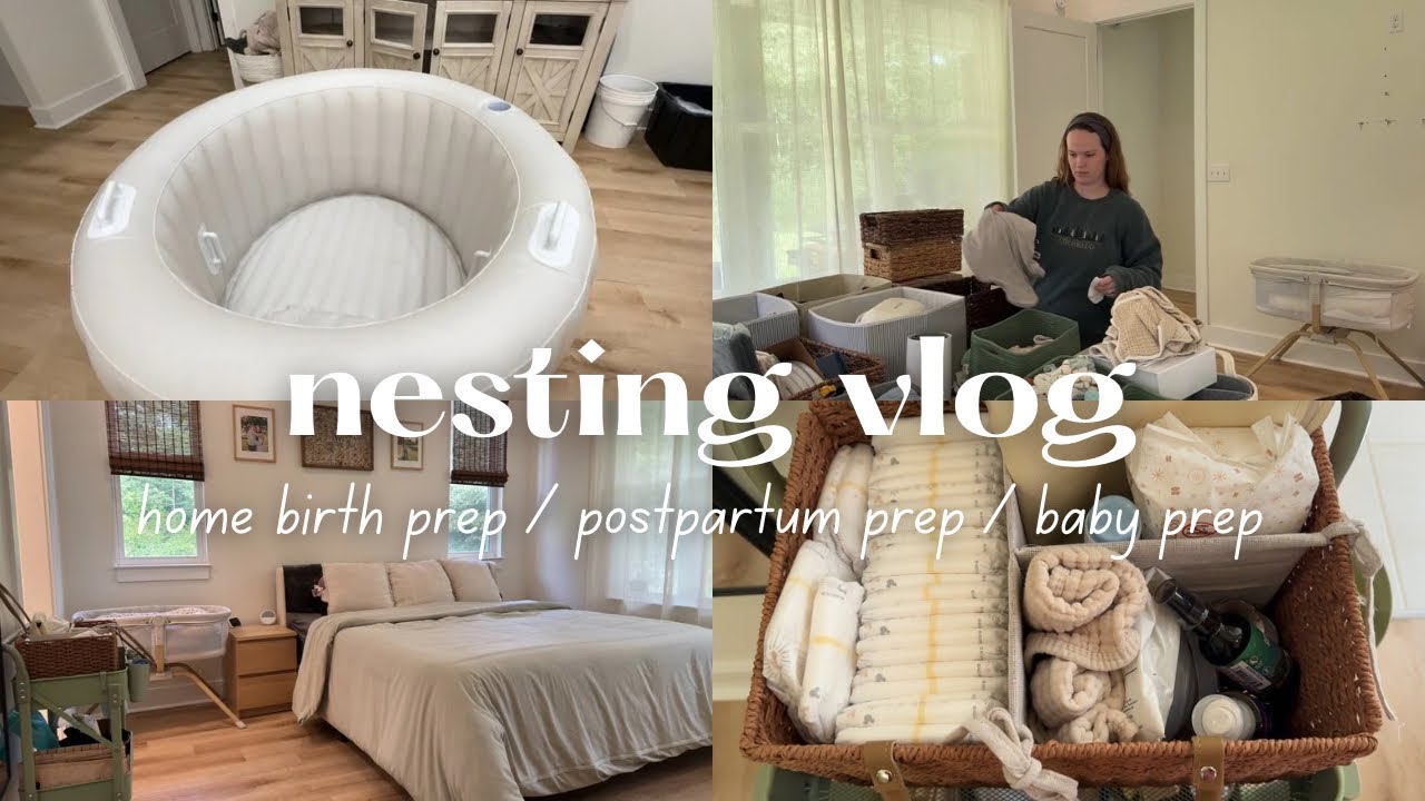 NEST WITH ME 🧸| second baby | home birth prep, postpartum prep, and baby prep