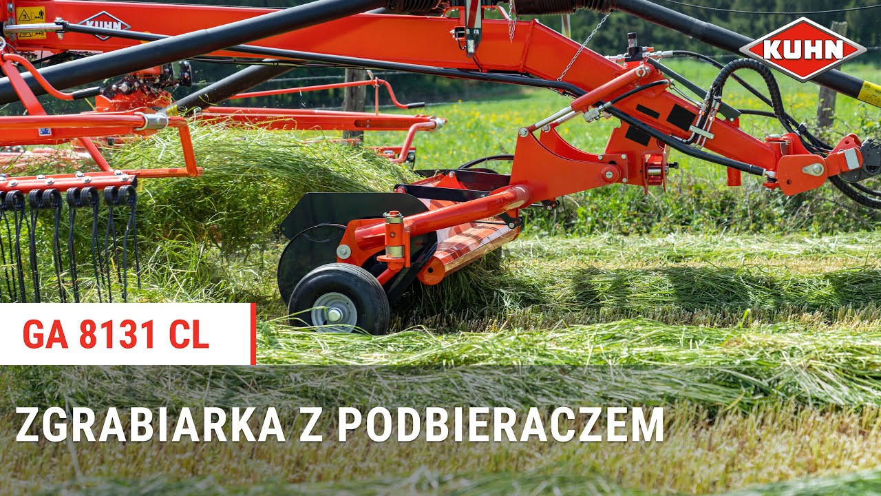 Zgrabiarka dwukaruzelowa wyposażona w opatentowany podbieracz | GA 8131 CL | KUHN