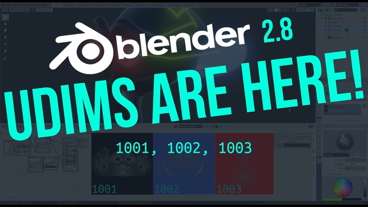 Blender 2.81 - How to work with UDIMS (2.81 beta - 2018)