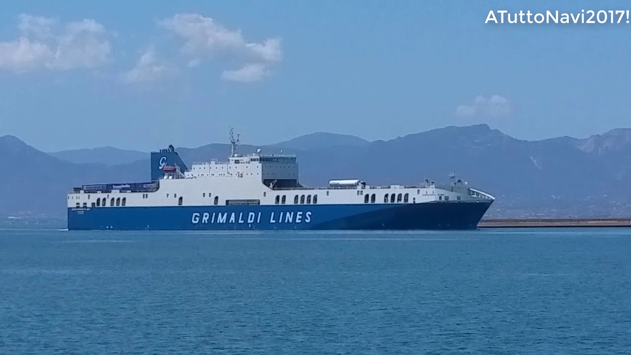 Arrivo dell'/Arrival of Eurocargo Roma in Cagliari; August, 21 2017 (Grimaldi Lines)