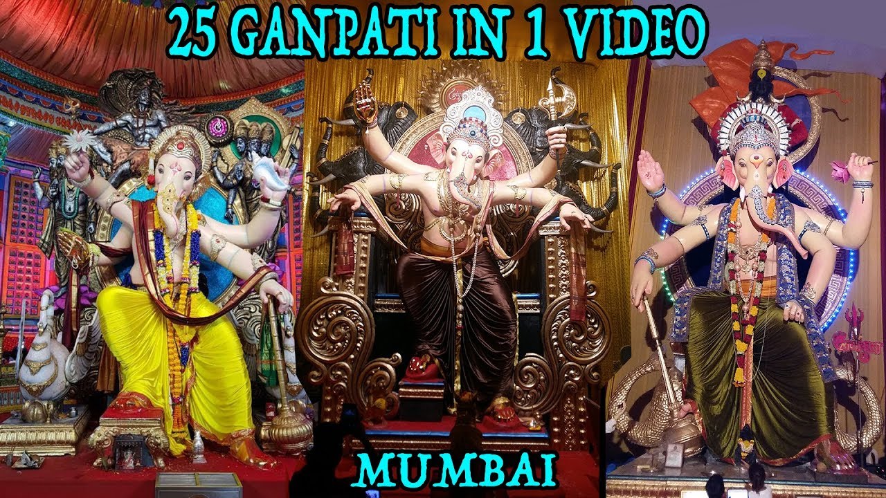 MUMBAI GANPATI 2018 | 25 GANPATI IN 1 VIDEO | चिंचपोकळीचा चिंतामणी | मुंबईचा राजा 
