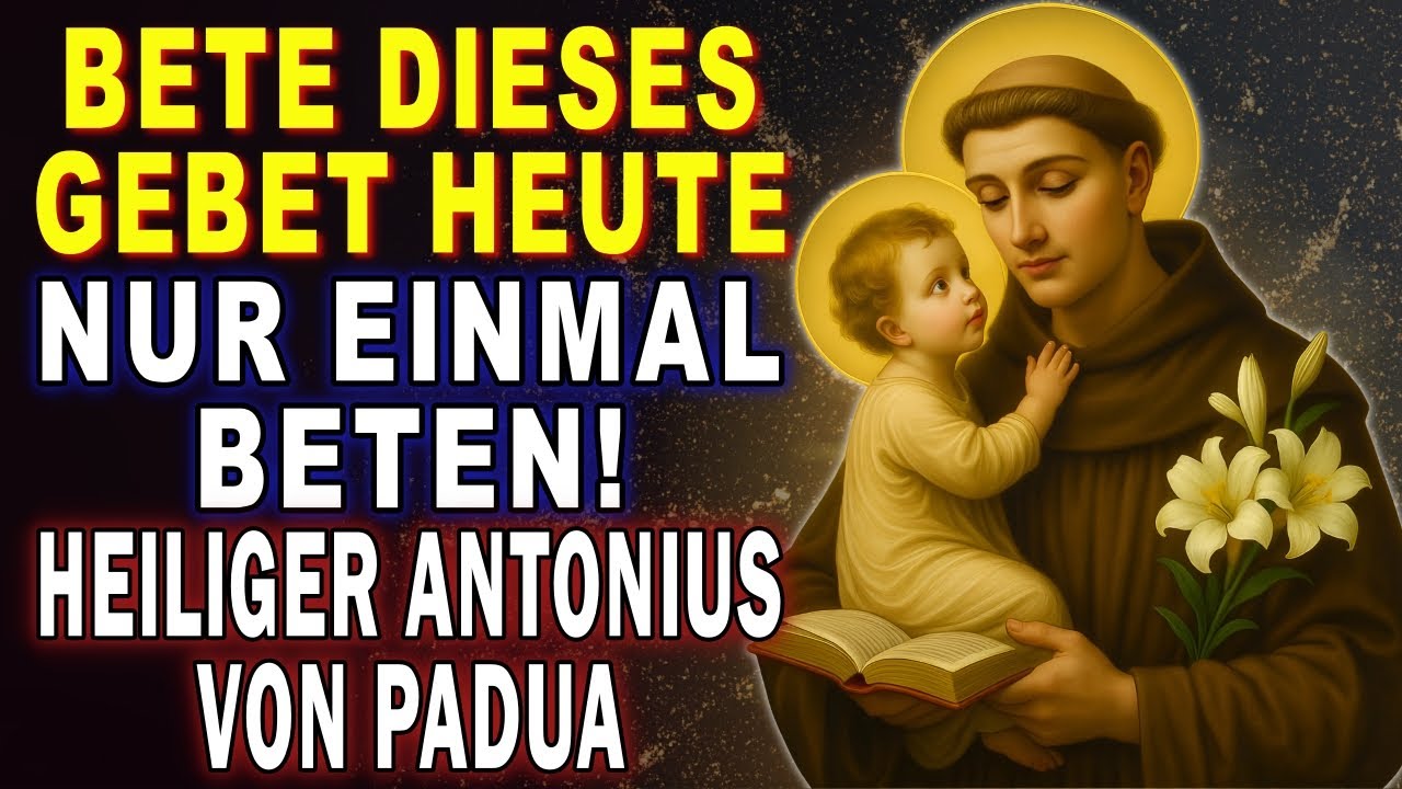 💖GEBET ZUM HEILIGEN ANTONIUS 🙏 HÖREN SIE DIESES GEBET NUR EINMAL UND EMPFANGEN SIE HEUTE IHR WUNDER