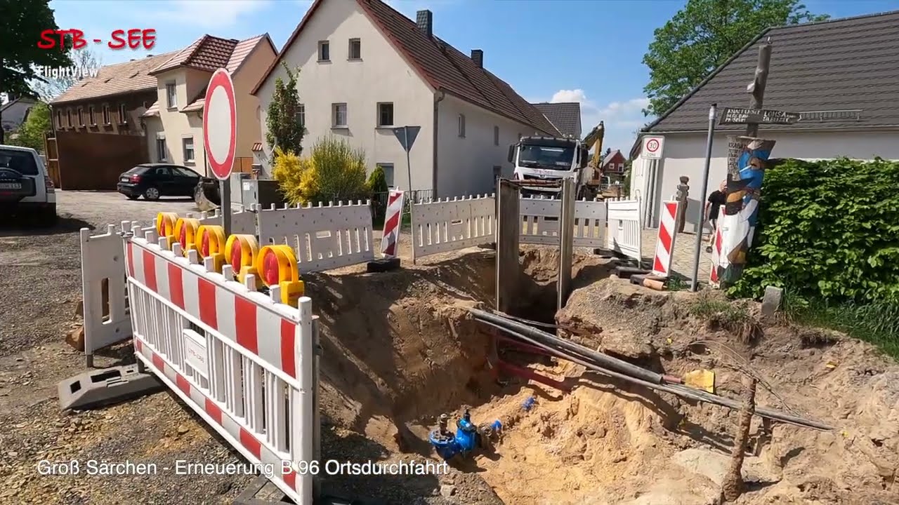 STB See - DokuView - Gro&szlig; S&auml;rchen - B 96 Fahrbahnerneuerung Ortsdurchfahrt