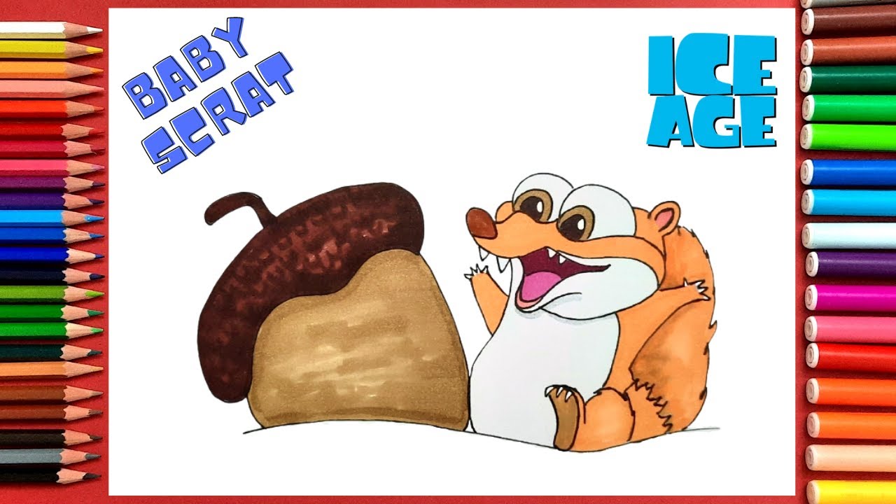 Как легко нарисовать ребенка Скрэт | Ice Age 2022