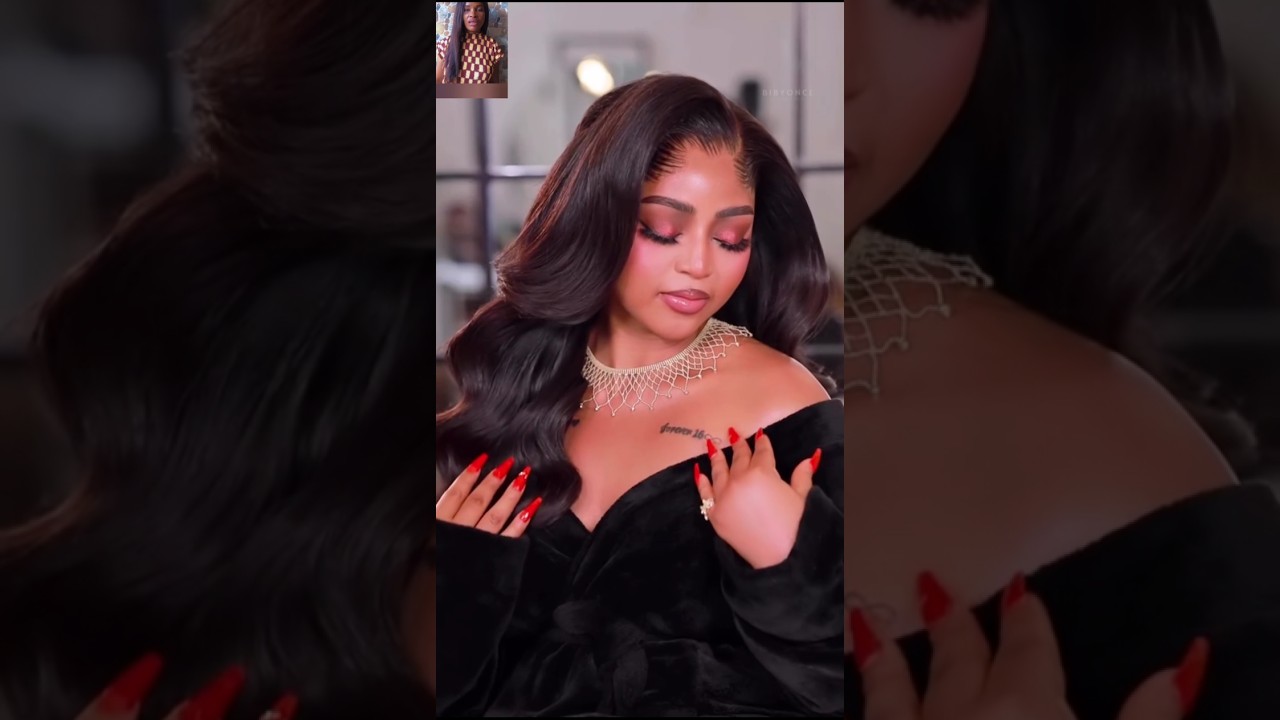 Nollywood actress, Regina Daniels looking all glammed up, her makeup is on point.