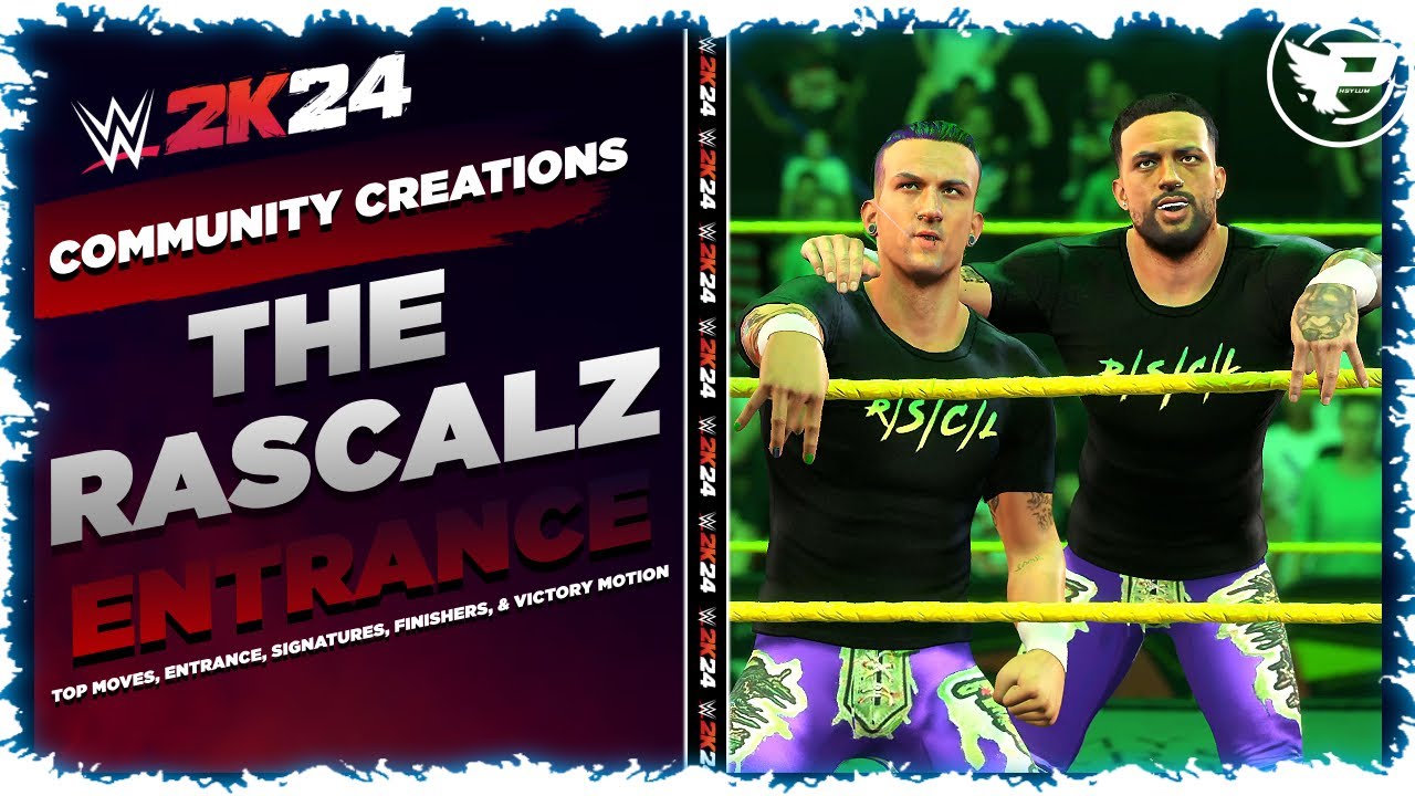 The Rascalz WWE 2K24 Entrance, Top Moves, Signatures, Finishers, & Victory Motion