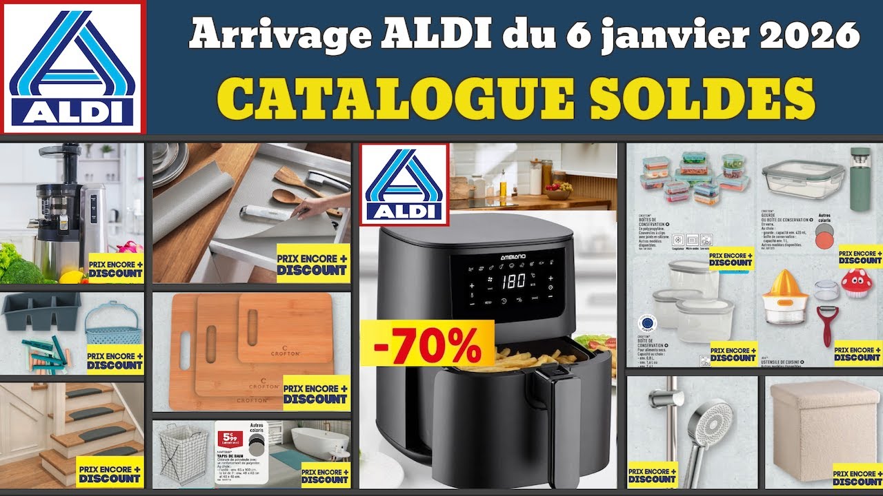 catalogue ALDI spécial maison du 6 janvier 2026 ✅ Arrivage cuisine linge 🔥 Promos deals soldes hiver