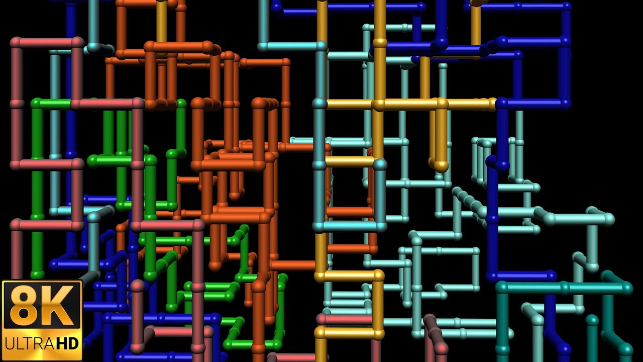 3D Pipes - 8K