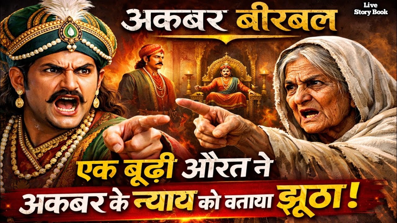 एक बूढी औरत ने कहा अकबर का न्याय जूठा है | अकबर बीरबल कि कहानी Akbar Birbal ki kahani, Moral Stories